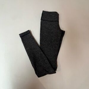 Lululemon Athletica Dark Grey Workout  Leggings - Herringbone Pattern -Midweight